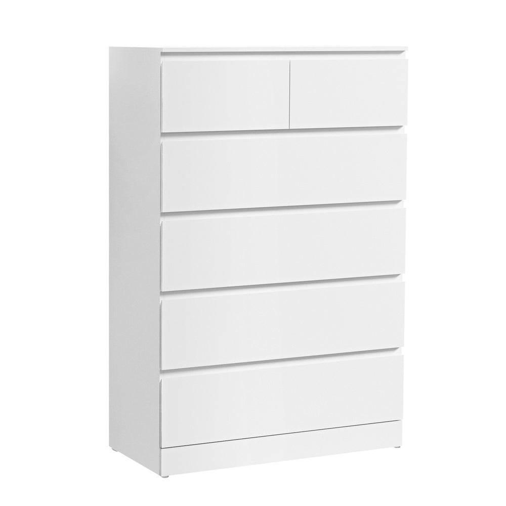 Artiss 6 Chest of Drawers - White