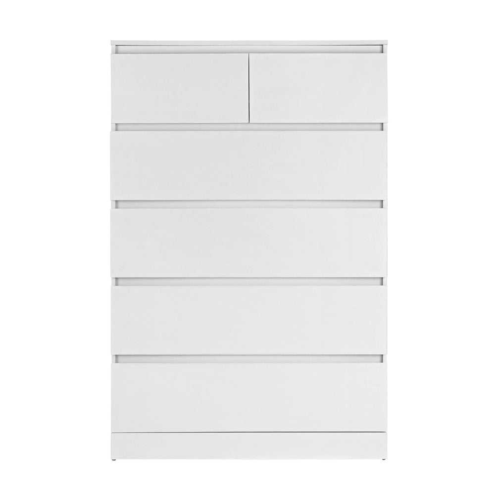 Artiss 6 Chest of Drawers - White