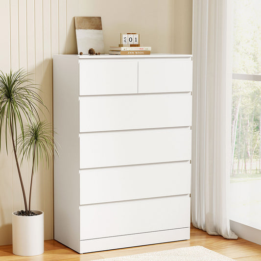 Artiss 6 Chest of Drawers - White