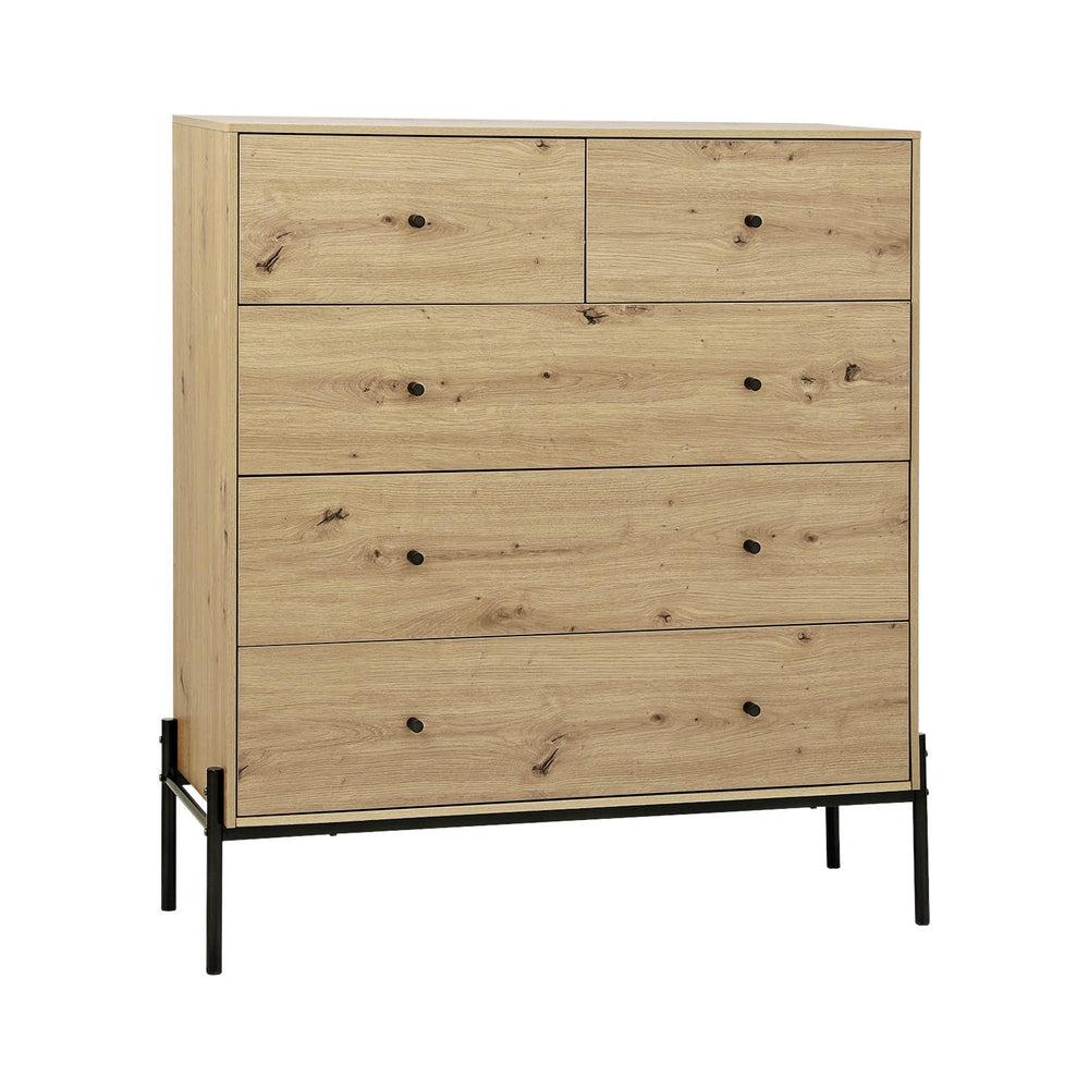 Artiss 5 Chest of Drawers - Pine