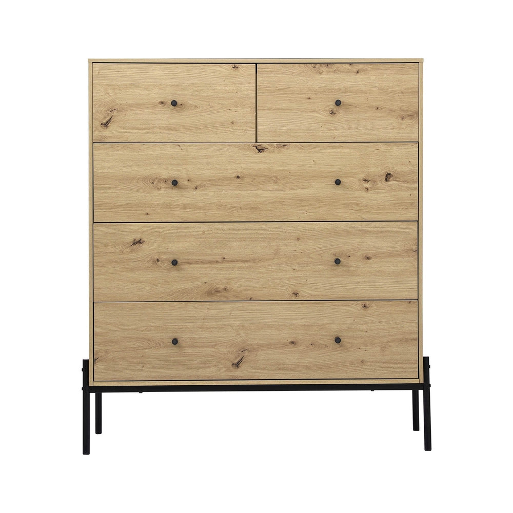 Artiss 5 Chest of Drawers - Pine