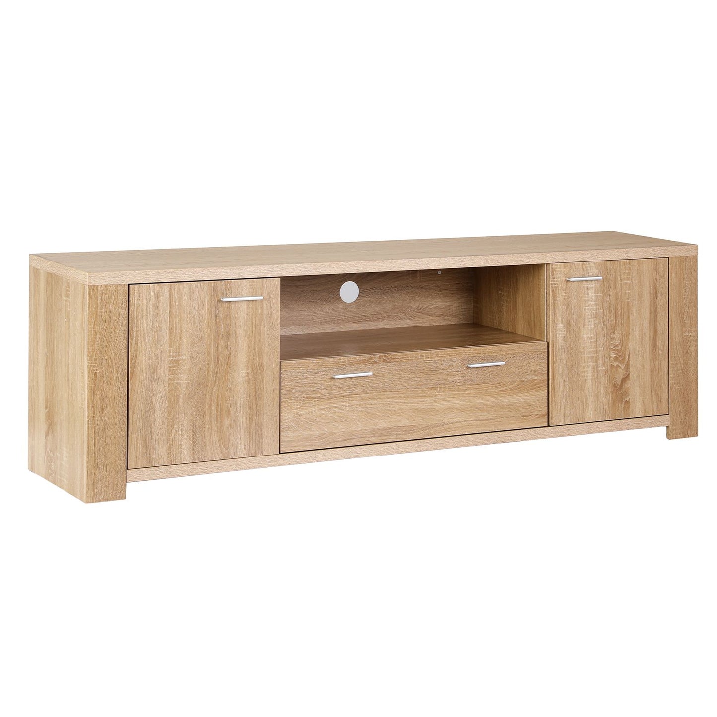 Rafferty 180cm 180cm TV Unit Entertainment Unit Storage Drawer Cabinet - Pine