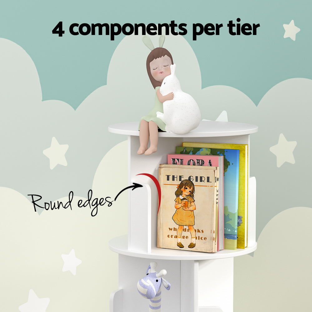 Artiss Bookshelf 4 Tiers Edie White