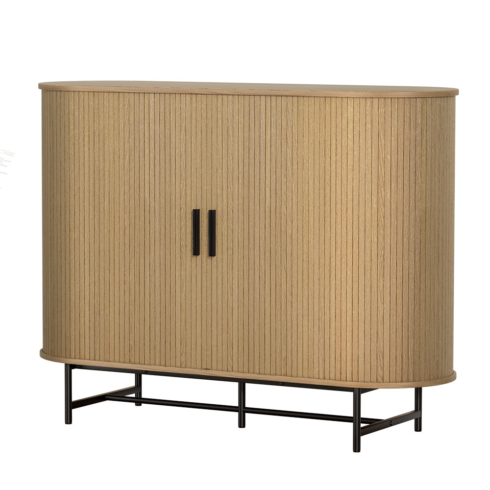 Varian Wooden Buffet Sideboard Cupboard Cabinet Sliding Doors Pantry Storage - Pine