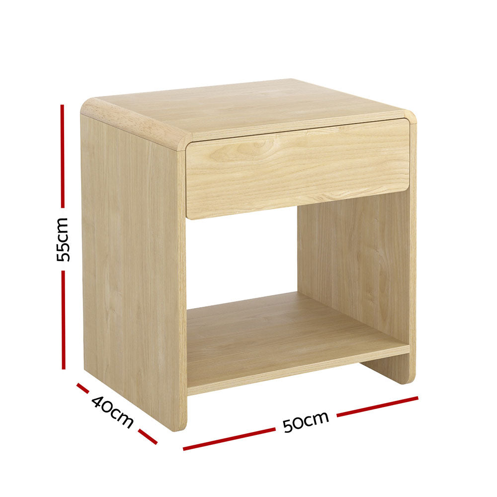 Winnipeg Wooden Bedside Tables - Pine