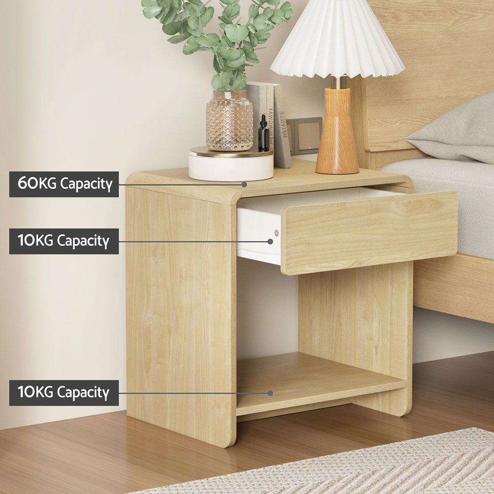 Winnipeg Wooden Bedside Tables - Pine