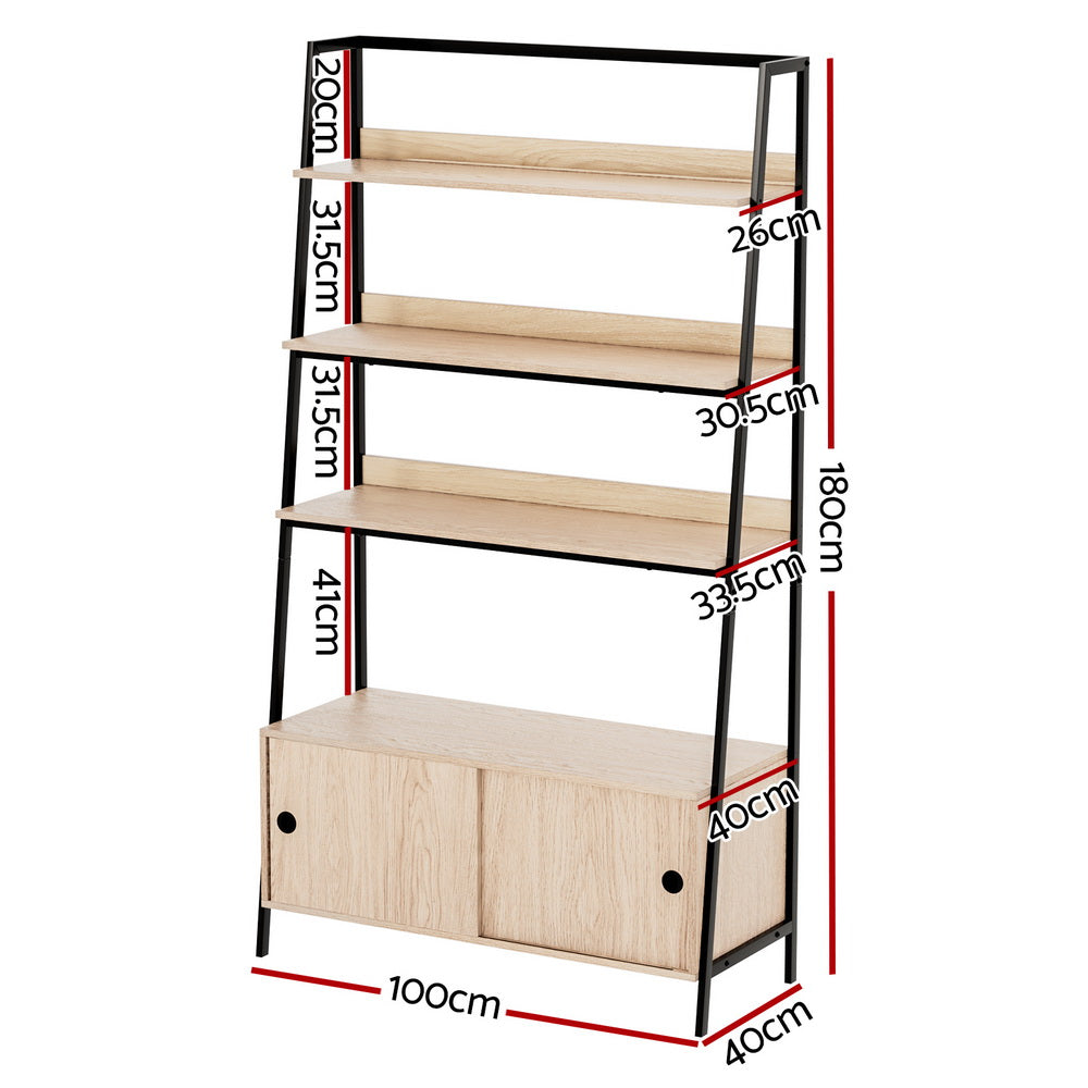 Artiss Bookshelf 5 Tier Cube Cabinet Mira Oak