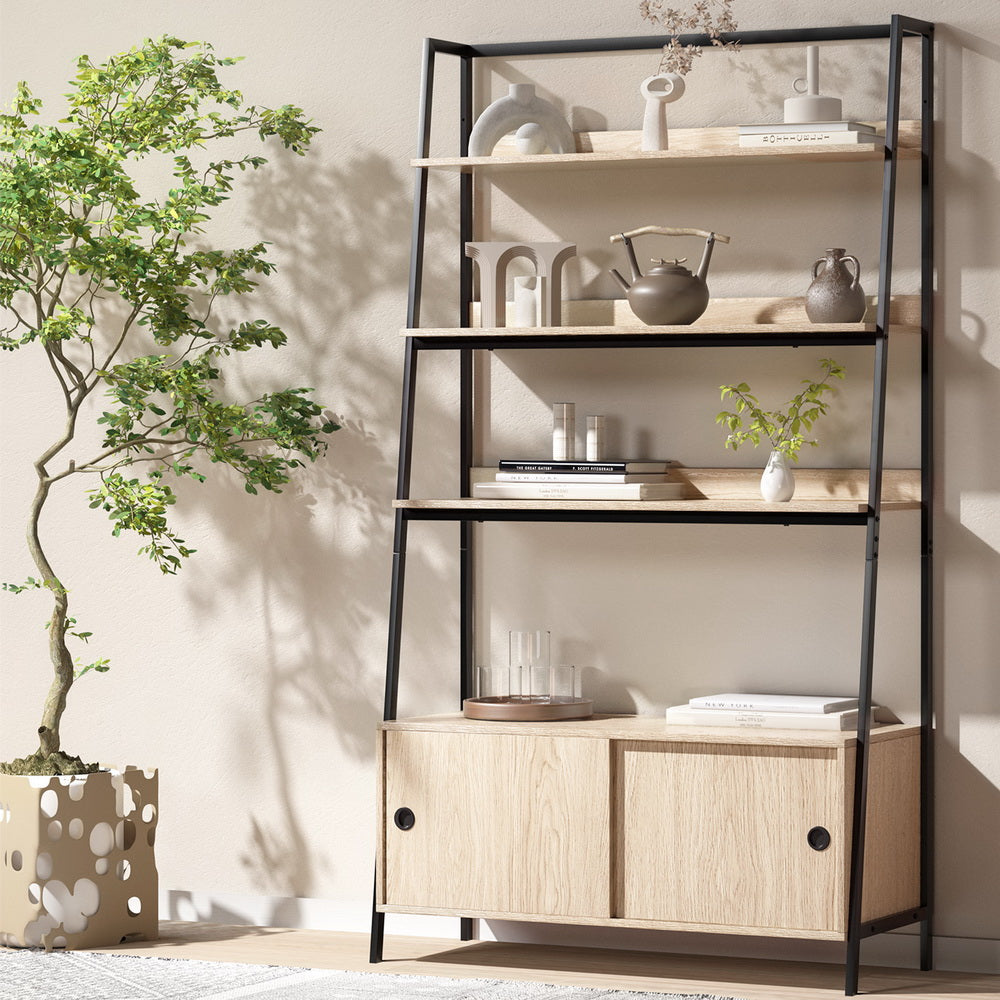 Artiss Bookshelf 5 Tier Cube Cabinet Mira Oak