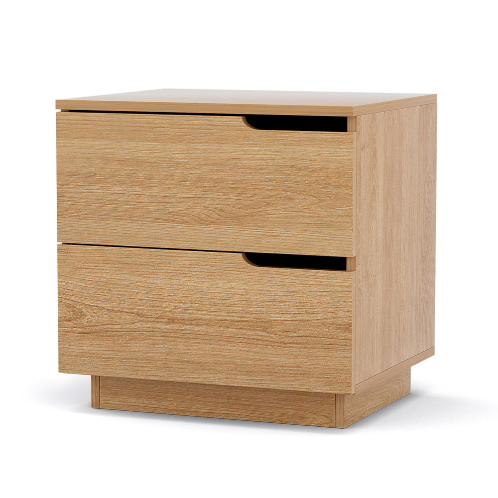Brantford Bedside Tables Nightstand with 2 Drawers - Pine