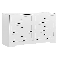 Artiss 6 Chest of Drawers - White
