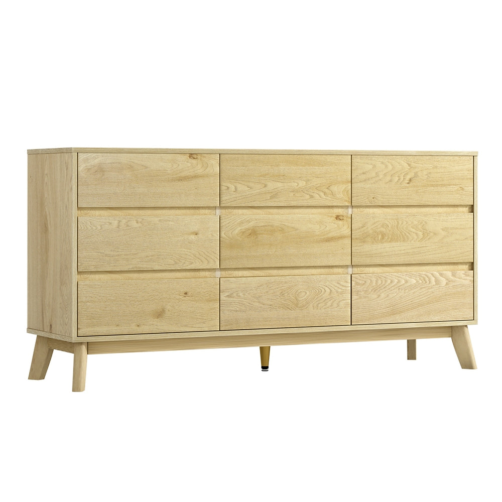 Artiss 9 Chest of Drawers Tallboy Cabinet - Pine