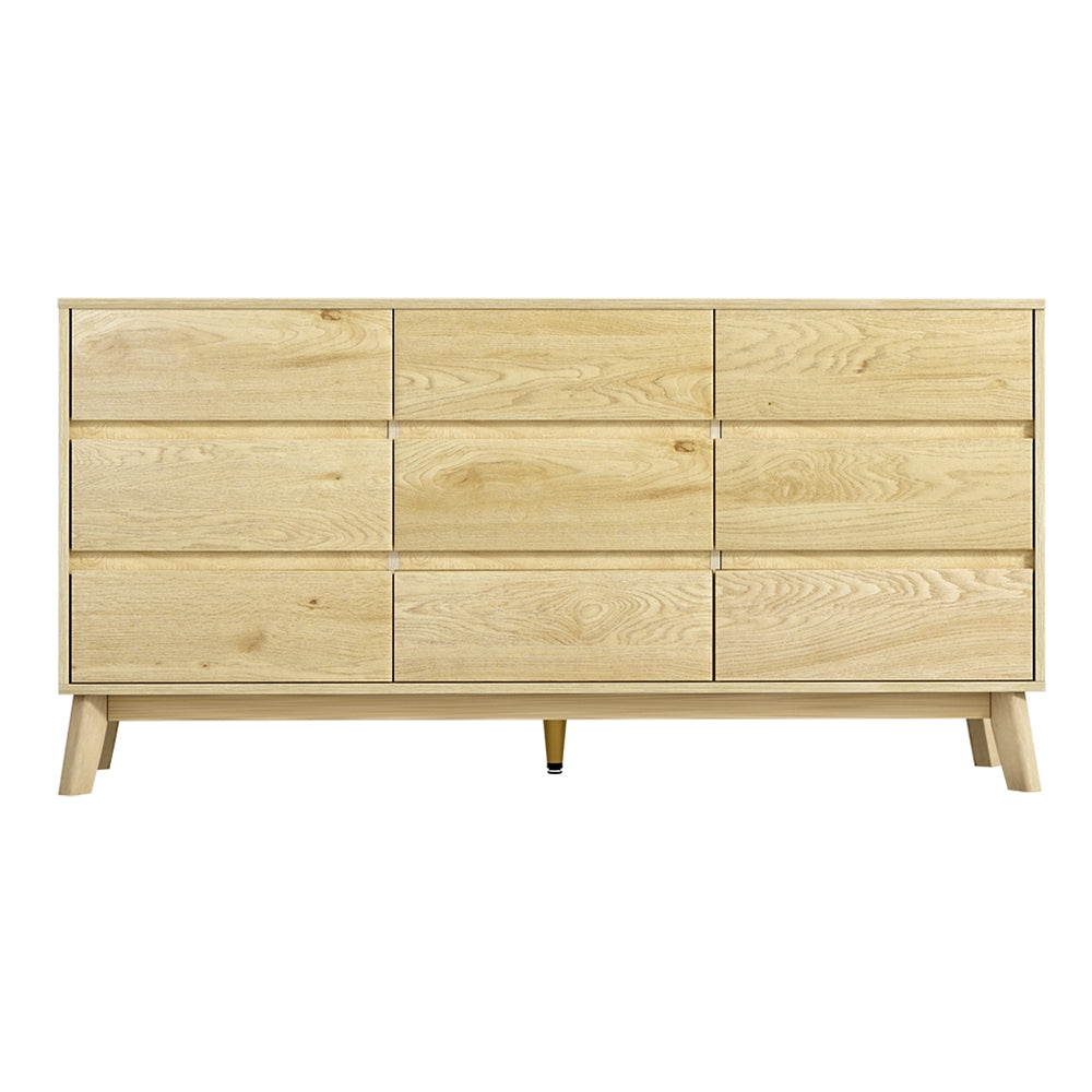 Artiss 9 Chest of Drawers Tallboy Cabinet - Pine