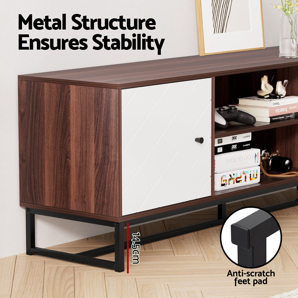 Delphine 150cm TV Unit 150cm Storage Shelves - White