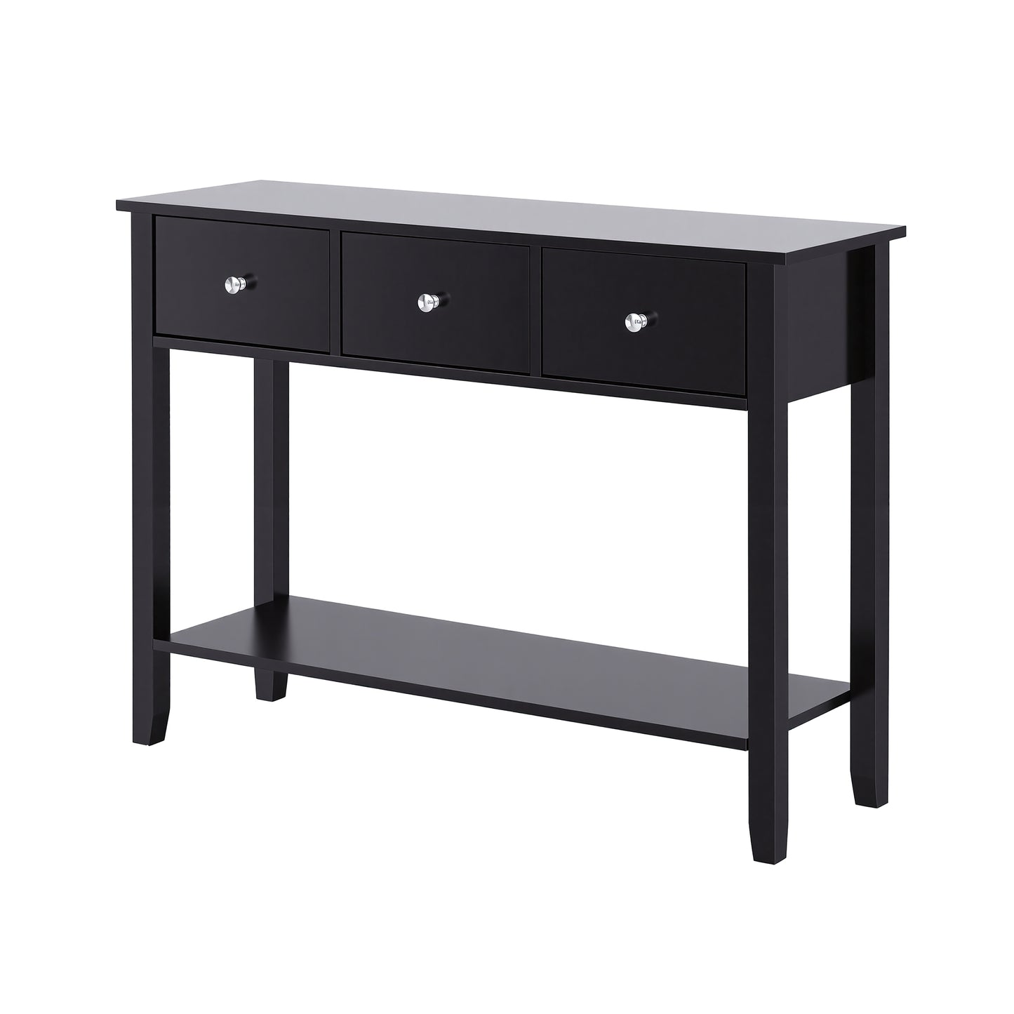 Console Table Hallway Sofa Entryway Entrance 3 Drawers 100CM - Black