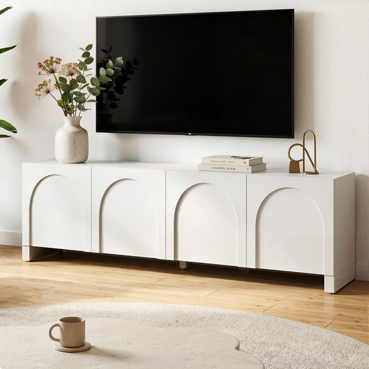 Henrik 180cm TV Unit Entertainment Unit Storage Cabinet Adjustable Shelf - White