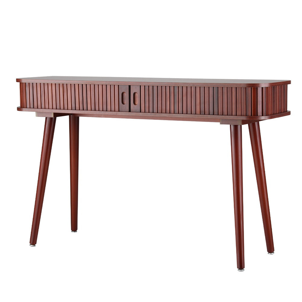 120cm Artiss Console Table 2 Drawers - Walnut