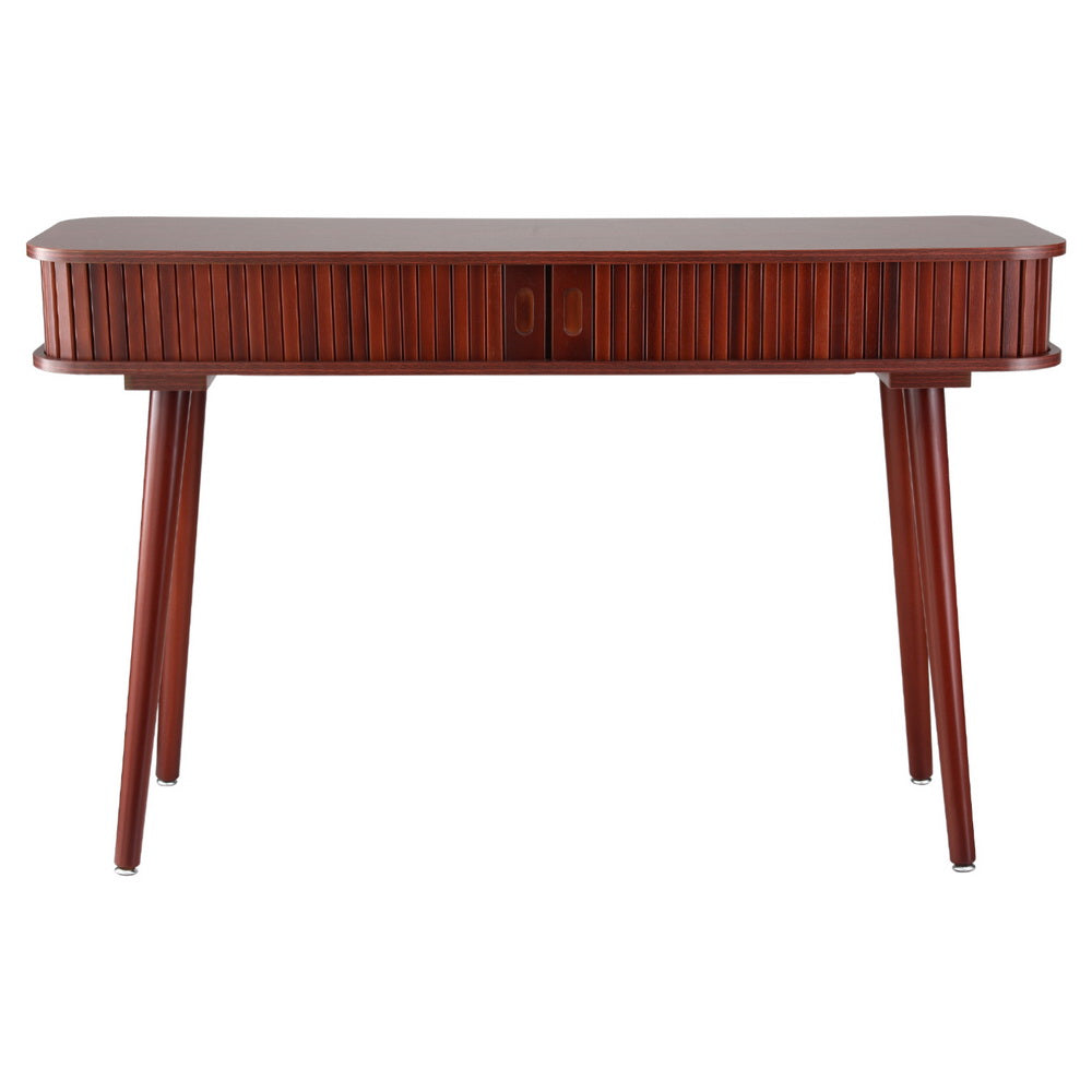 120cm Artiss Console Table 2 Drawers - Walnut