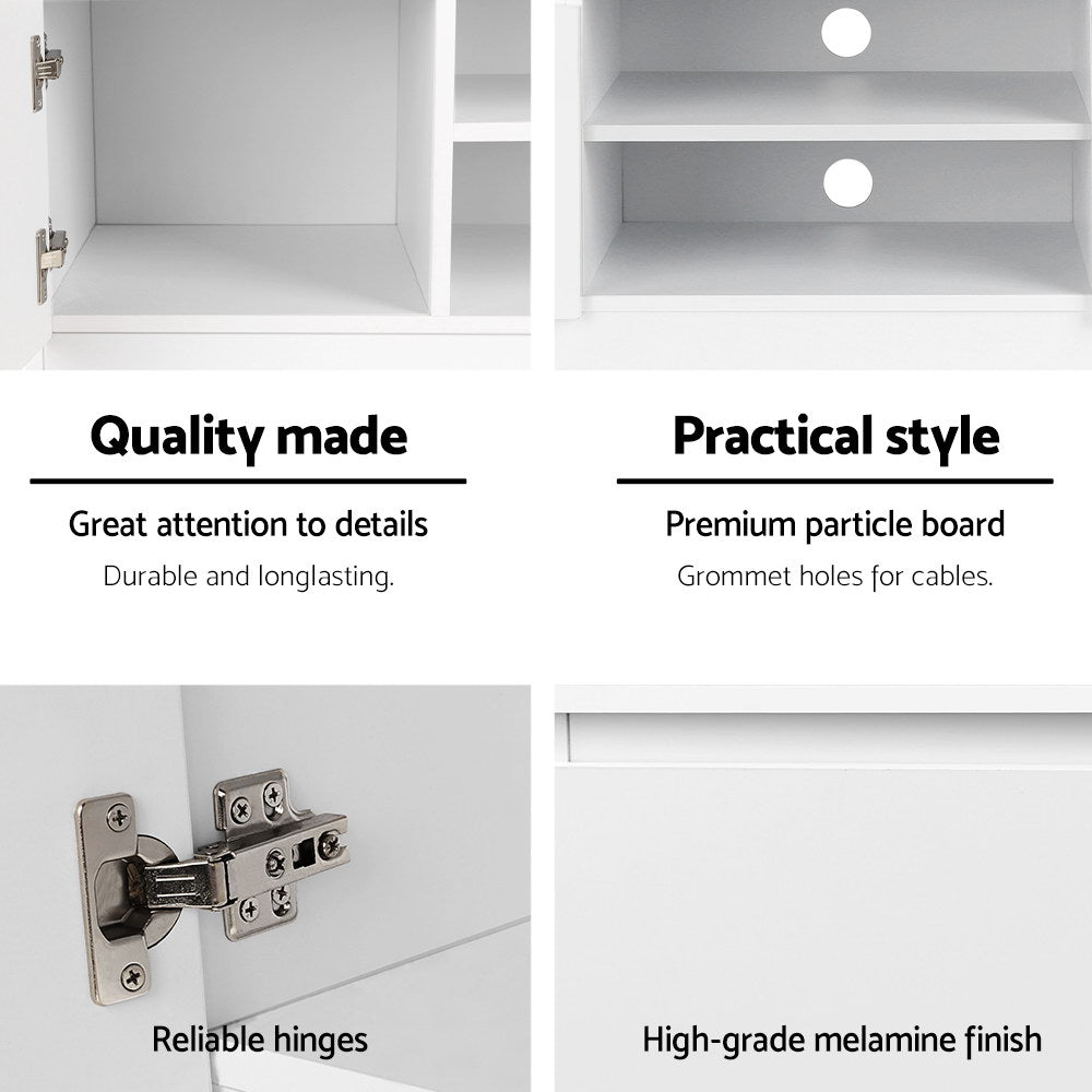 Dyre 120cm TV Entertainment Unit - White - White