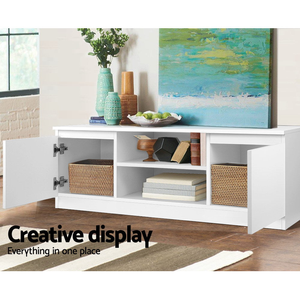 Dyre 120cm TV Entertainment Unit - White - White