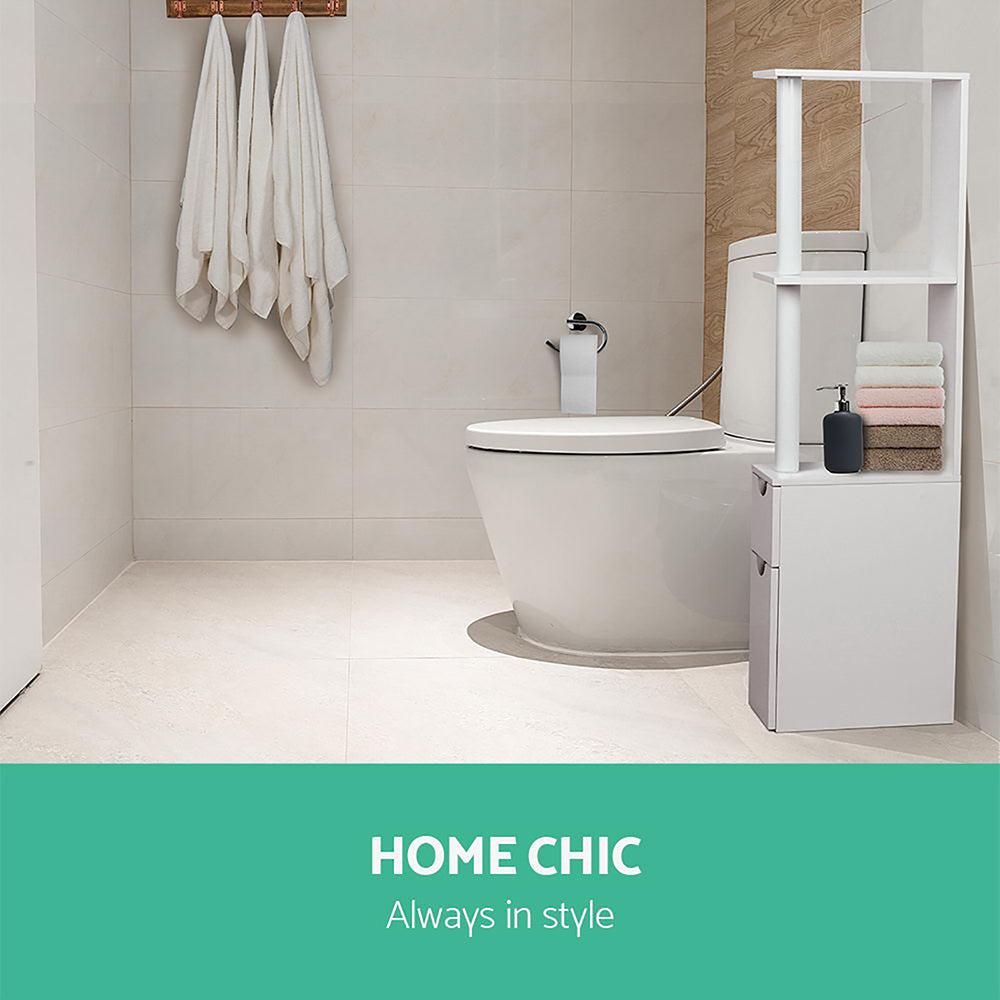 Freestanding Bathroom Storage Cabinet - White