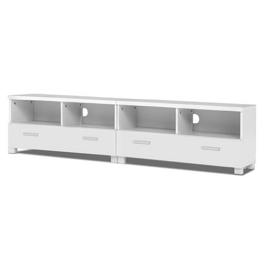 Larsen 180cm TV Stand Entertainment Unit with Drawers - White - White