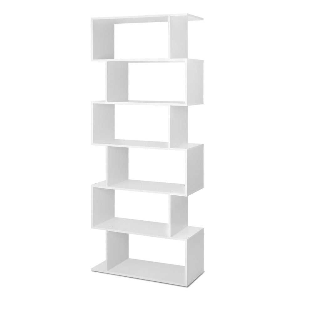 Artiss Bookshelf 6 Tiers - Riva White
