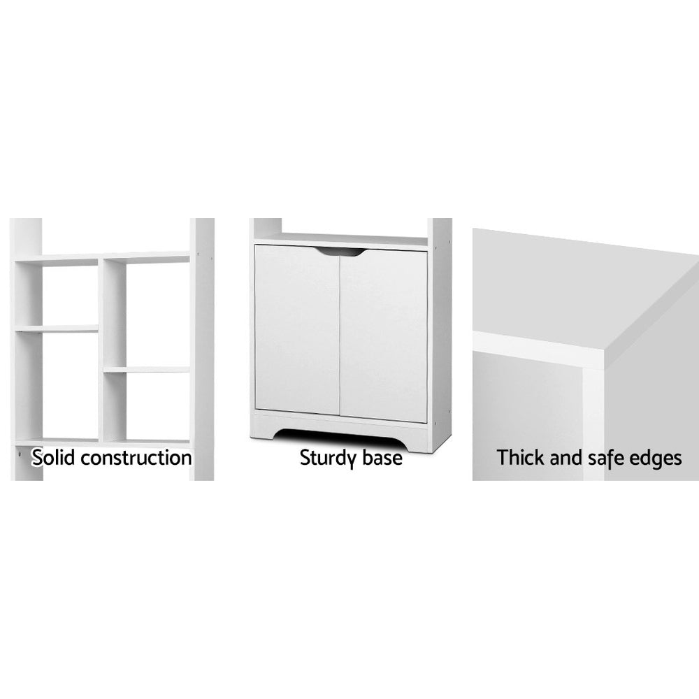 Artiss Bookshelf With Cabinet - Gina White