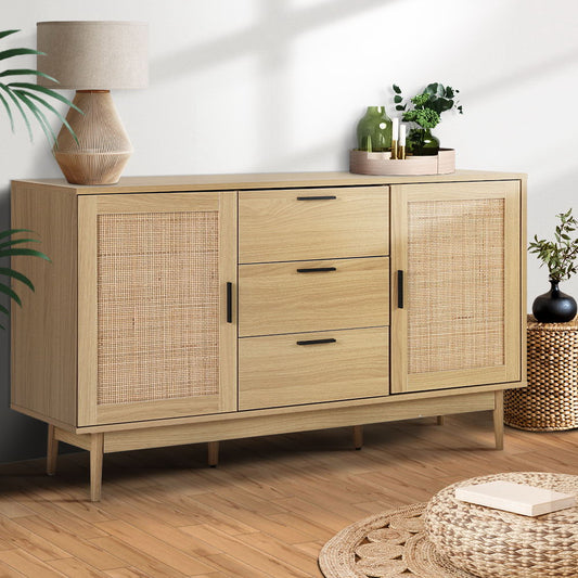 Rowan Rattan Buffet Sideboard - Oak