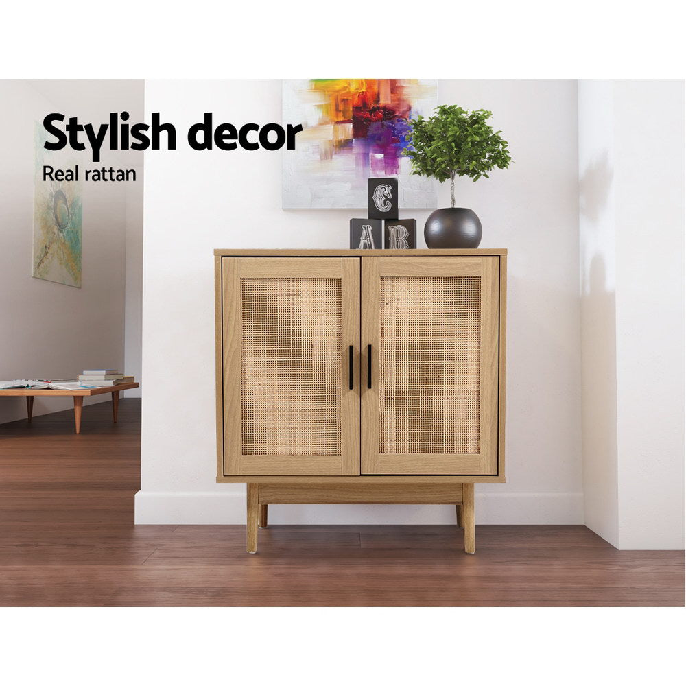 Rowan Rattan Buffet Sideboard 2 Doors - Oak