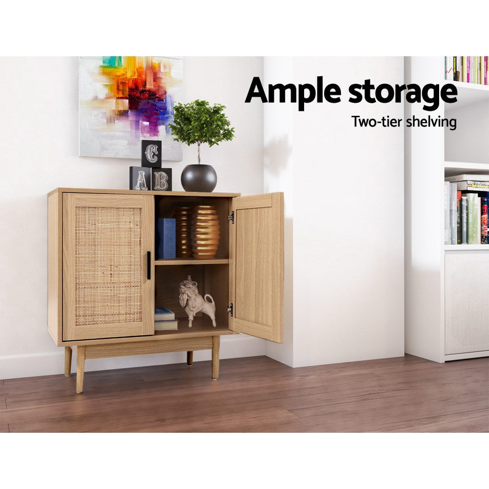 Rowan Rattan Buffet Sideboard 2 Doors - Oak