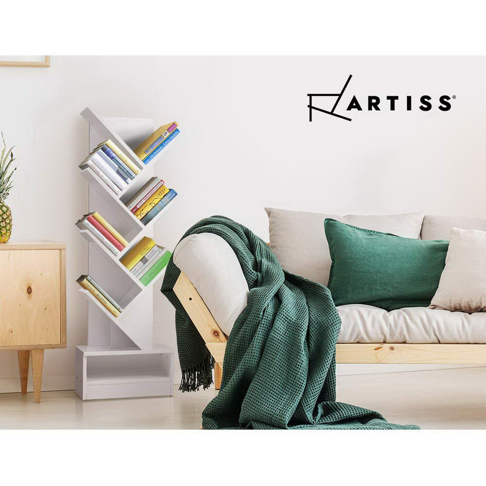 Artiss Tree Bookshelf 7 Tiers - Echo White