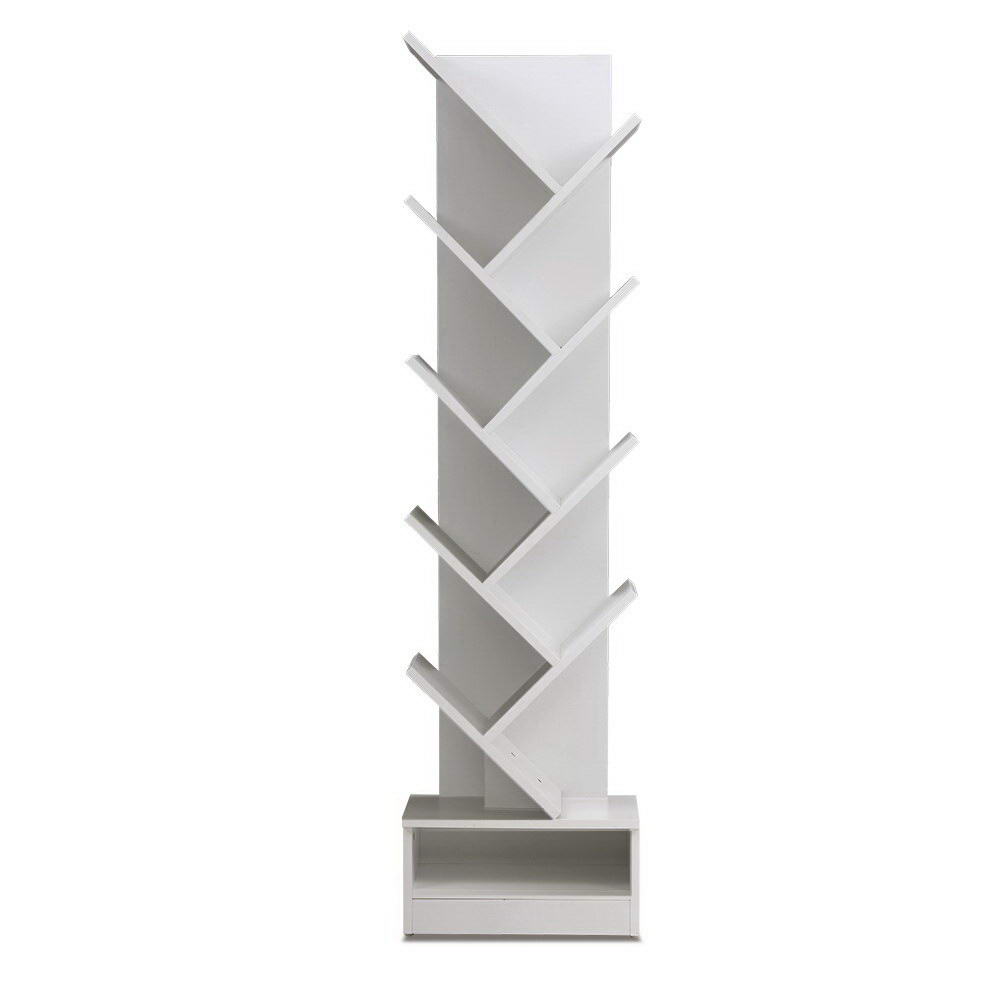 Artiss Tree Bookshelf 9 Tiers - Echo White