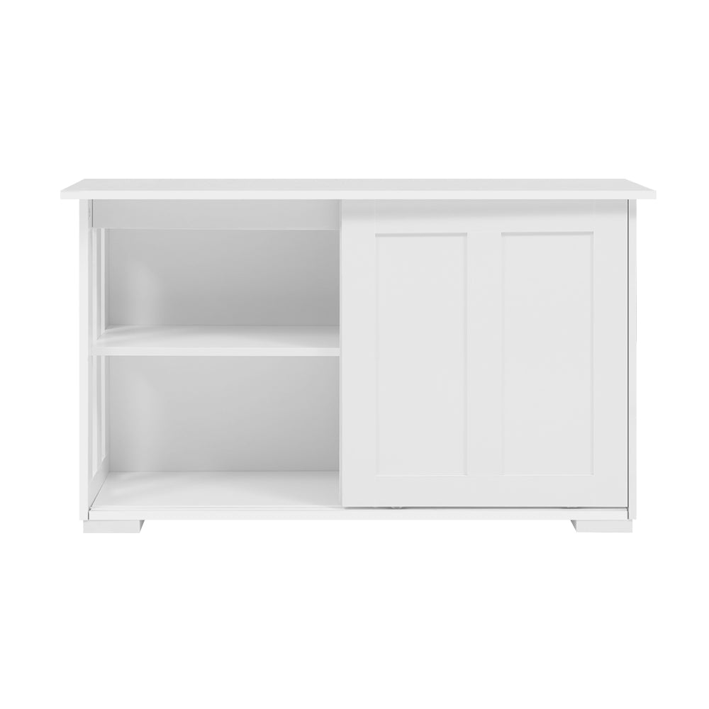 Sylas Wooden Buffet Sideboard Sliding Doors - White