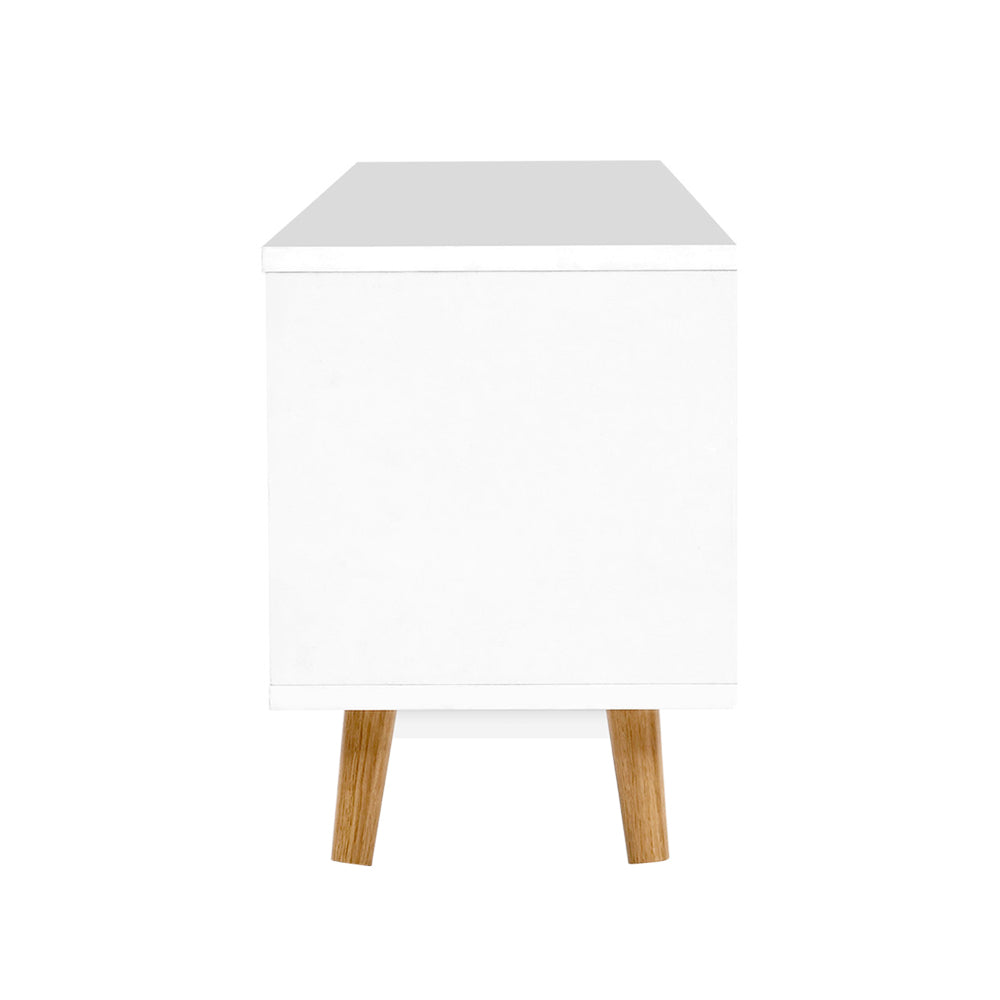 Nissa 120cm Wooden Entertainment Unit - White & Wood