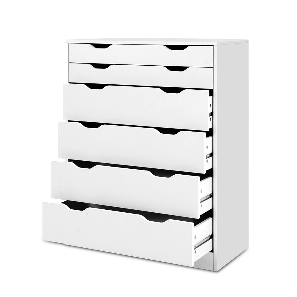 Artiss 6 Chest of Drawers - White
