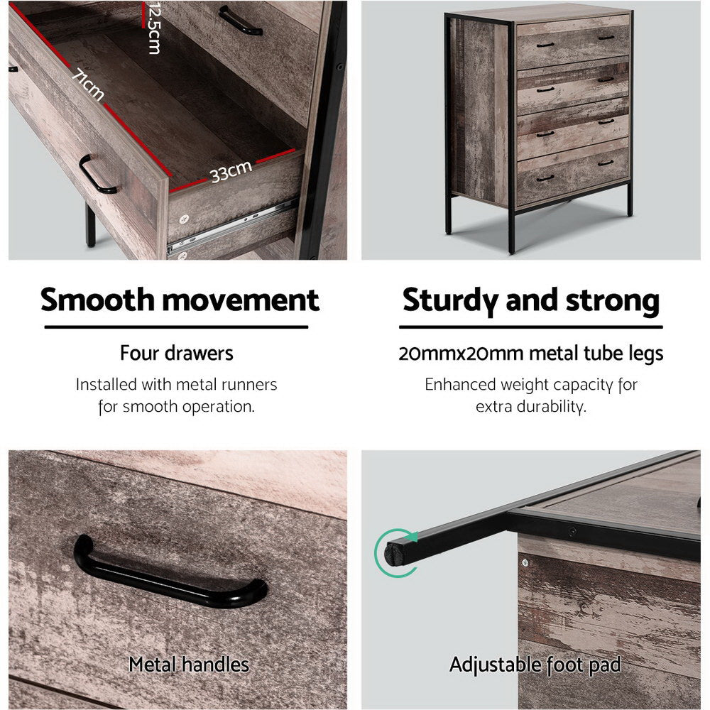 Artiss 4 Chest of Drawers