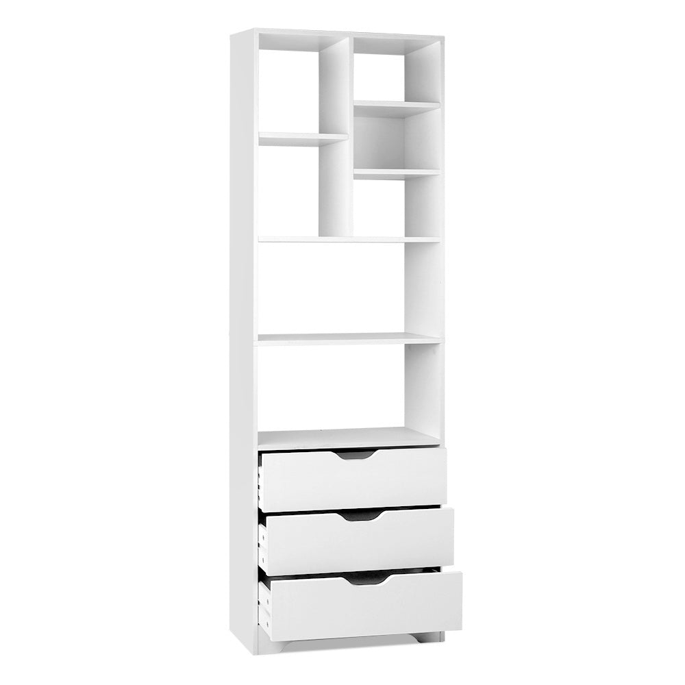 Artiss Bookshelf With Drawers - Nana White