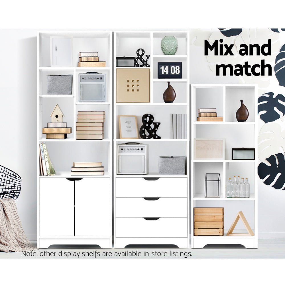 Artiss Bookshelf With Drawers - Nana White