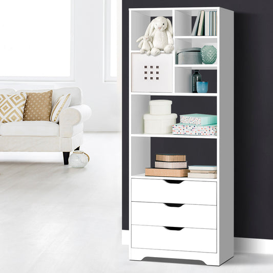 Artiss Bookshelf With Drawers - Nana White