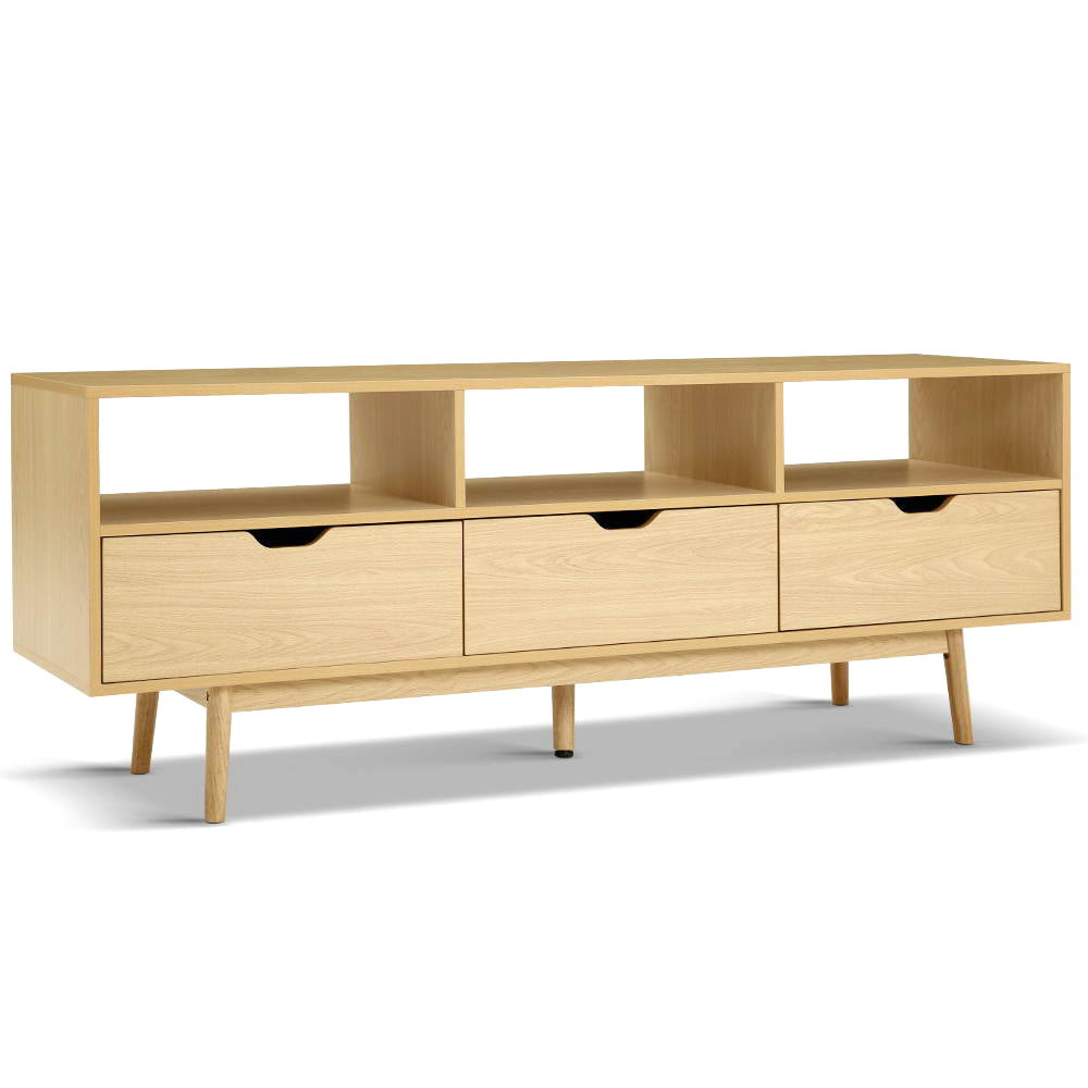 Ursa 160cm Wooden Scandinavian Entertainment Unit - Natural