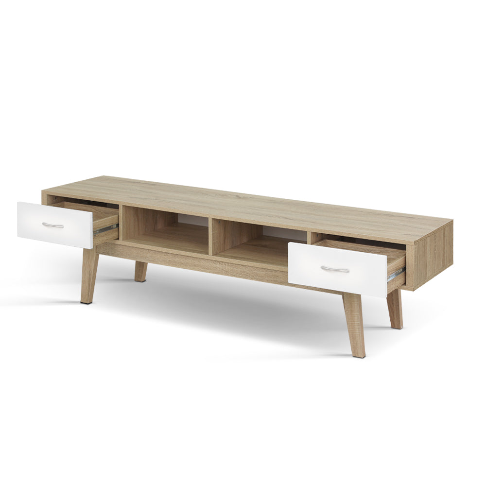 Sven 180cm TV Cabinet Entertainment Unit Stand Storage Drawer Scandinavian - Oak