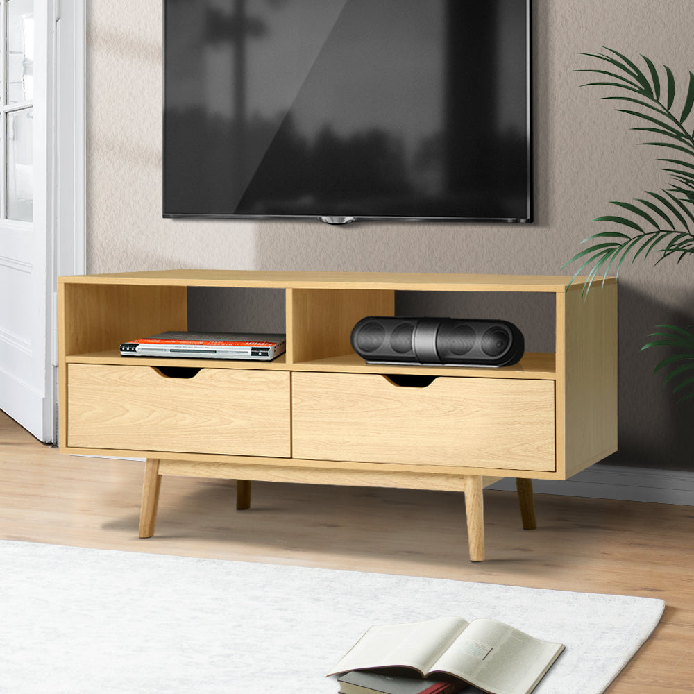 Vali 120cm TV Cabinet Entertainment Unit Stand Wooden Storage Scandinavian - Wood