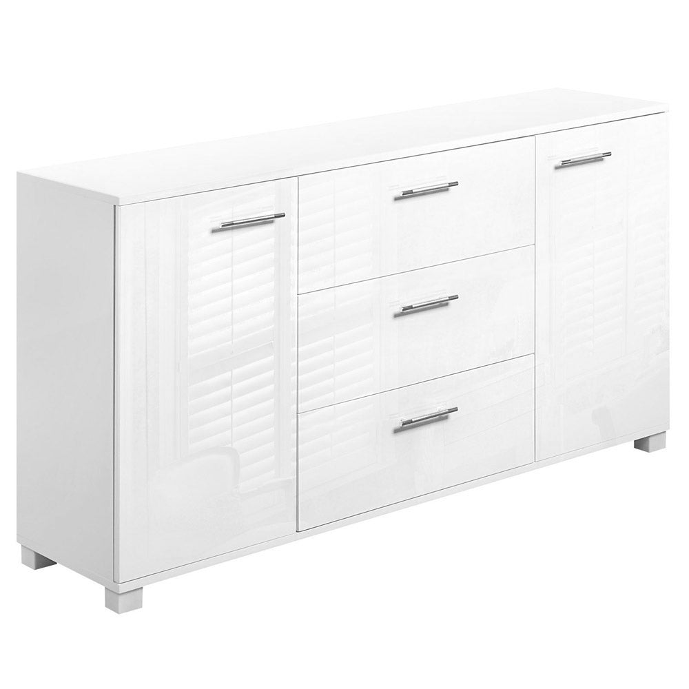 Daxton Wooden Buffet Sideboard High Gloss - White