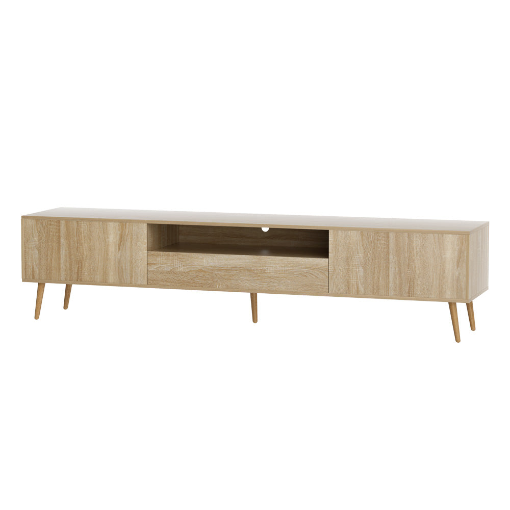 Bethany 200cm Entertainment Unit TV Cabinet Storage Drawers - Pine