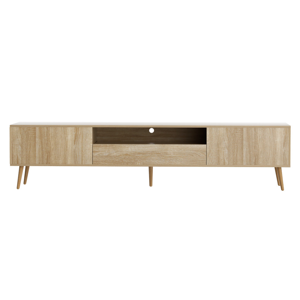 Bethany 200cm Entertainment Unit TV Cabinet Storage Drawers - Pine