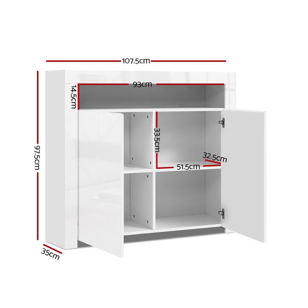 Soren Wooden Buffet Sideboard - White
