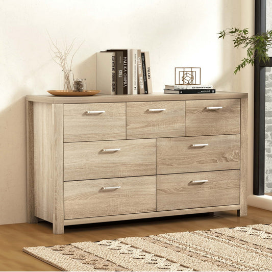 Artiss 7 Chest of Drawers - Pine