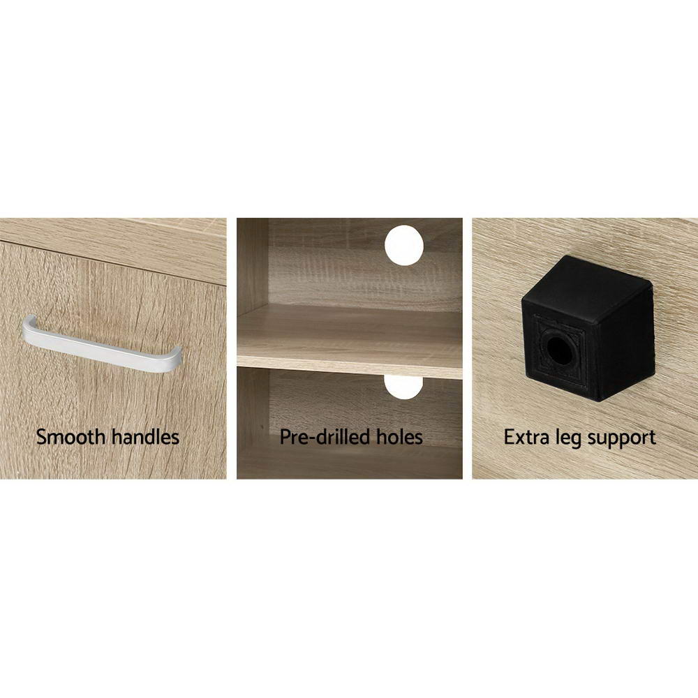 Davin 160cm TV Cabinet Entertainment Unit - Pine