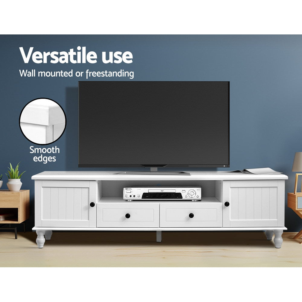 Rune 160cm TV Cabinet Entertainment Unit Stand French Provincial Storage - White