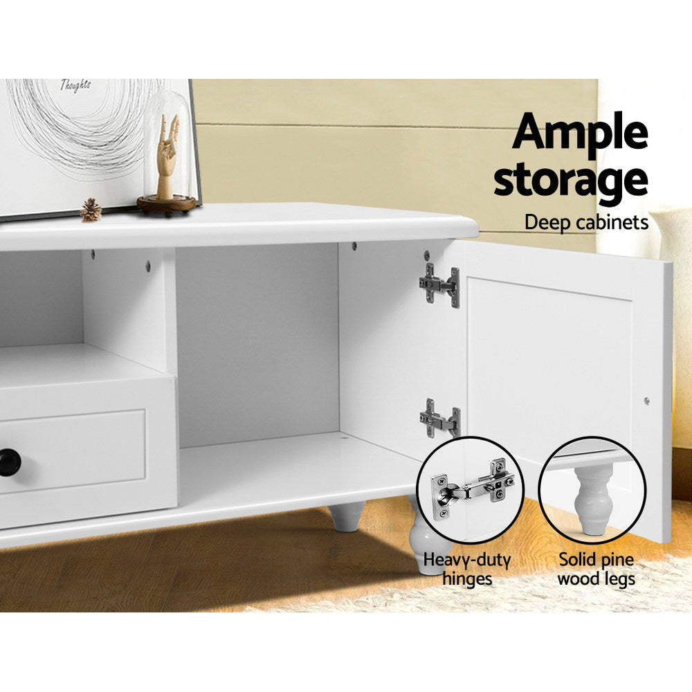 Rune 160cm TV Cabinet Entertainment Unit Stand French Provincial Storage - White